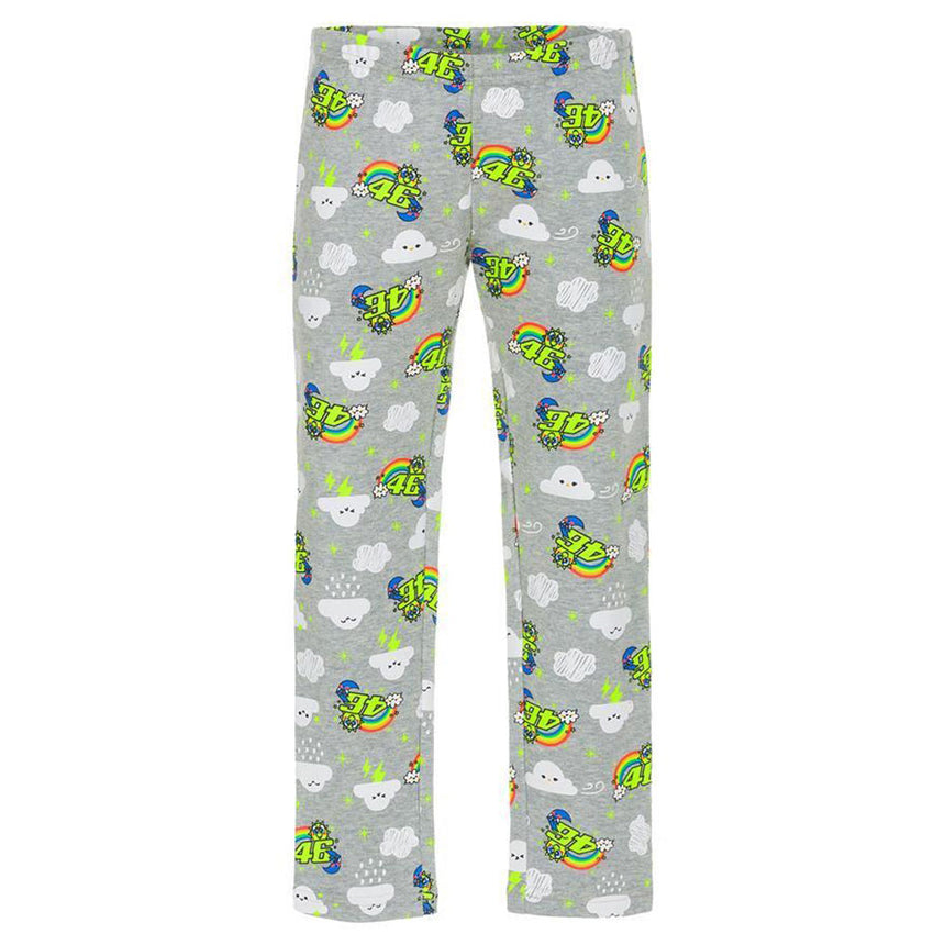 Valentino Rossi VR46 Moto GP Kids Grey 46 Print Long Sleeve & Bottom Pyjama Set