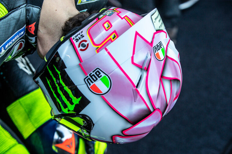 Valentino Rossi VR46 1:5 Scale Moto GP Mini Helmet Misano Race 1 2021