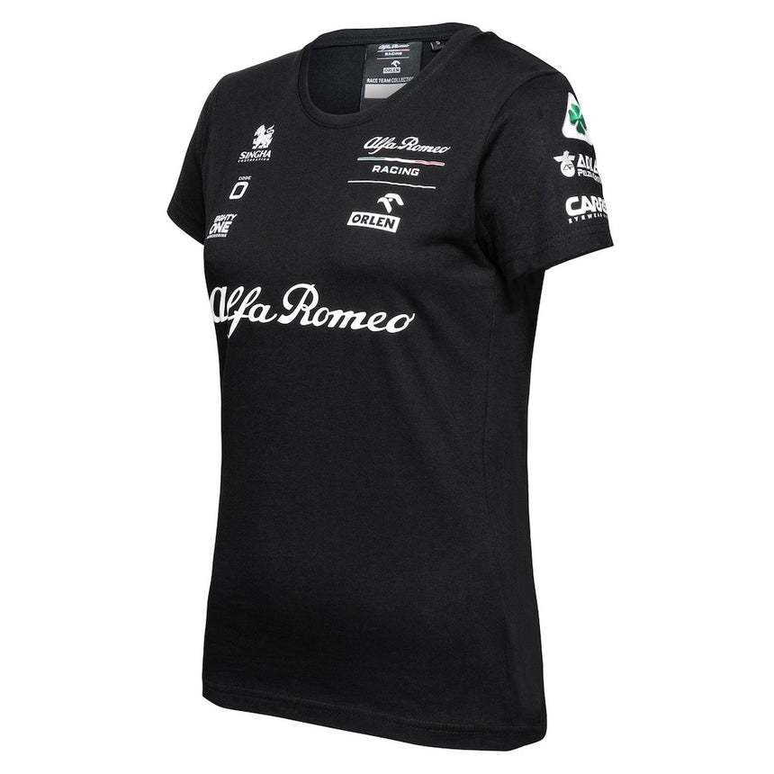 Alfa Romeo Racing Official License Ladies Black Essential Team Tee Shirt