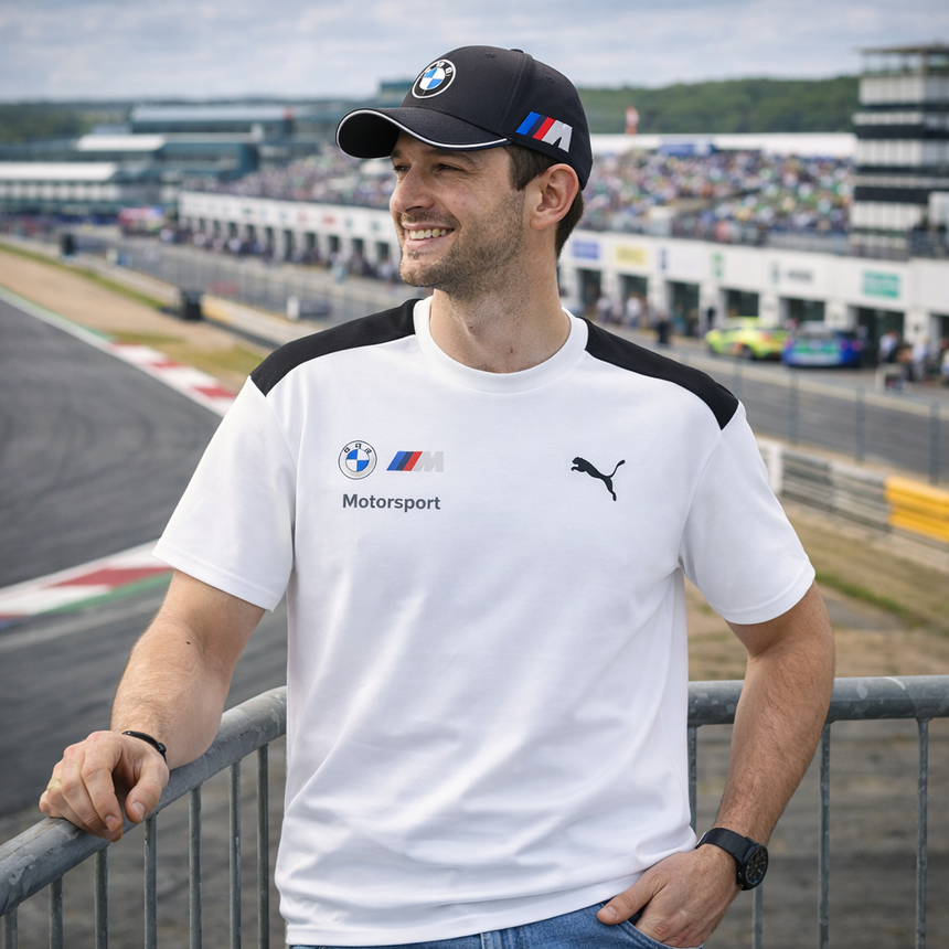 BMW Motorsport M Sport PUMA 2026 White Official Licensed Drivers Tee Shirt