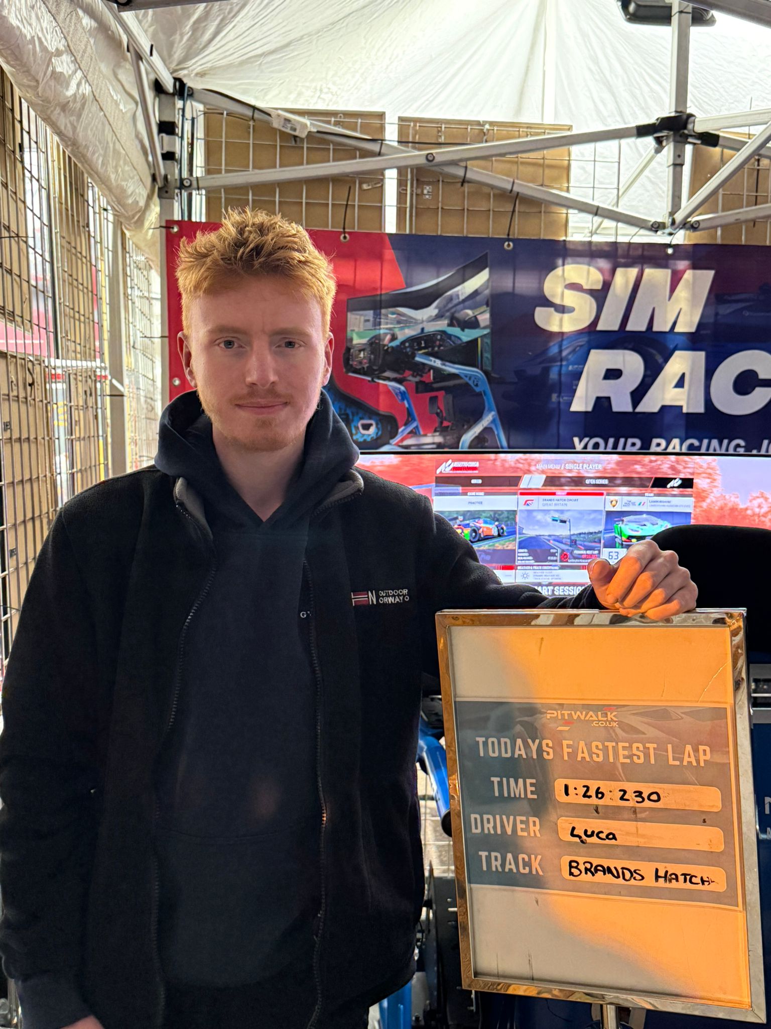 Pitwalk Fastest lap driving simulator challenge at British Truck Racing Championship Brands Hatch Circuit 2nd November 2025