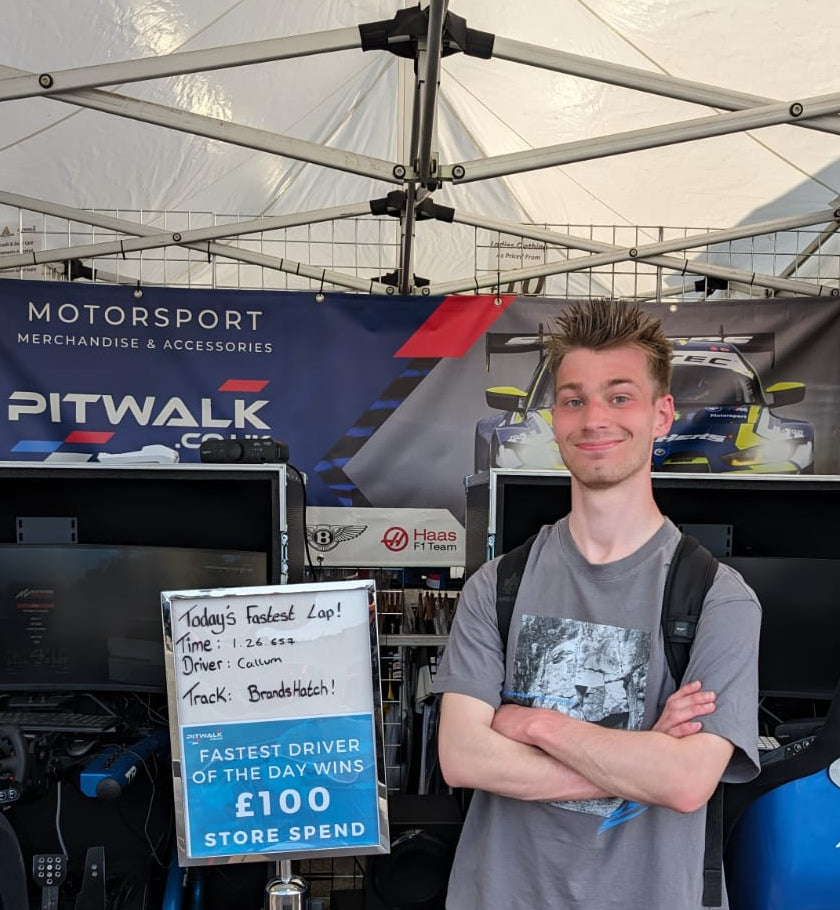 Pitwalk Fastest lap driving simulator challenge at BTCC Brands Hatch Circuit 11th May 2024
