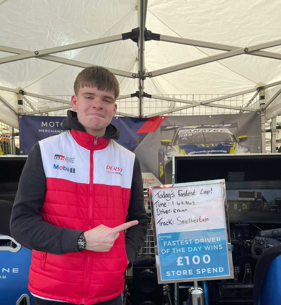 Pitwalk Fastest lap driving simulator challenge at BTCC Snetterton Circuit 28th May 2024