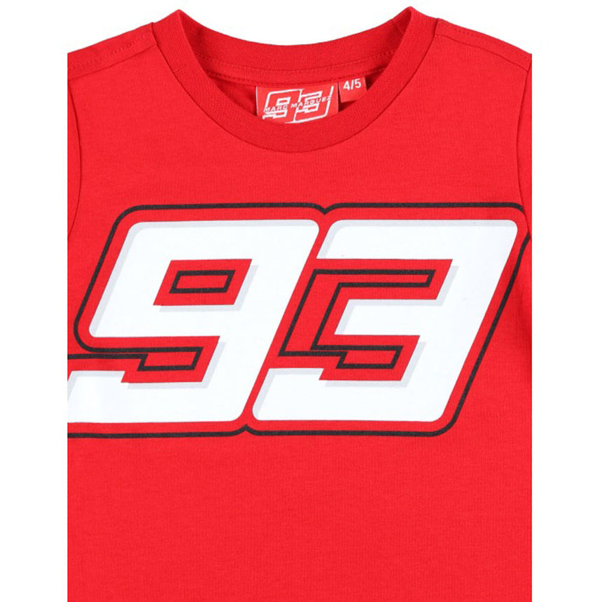 Marc Marques 93 Front Print Red Kids Tee Shirt