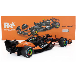 RW 1:18 Mclaren F1 MCL38 Lando Norris #4 Miami 2024 Diecast Model Car