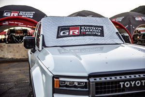 Toyota Gazoo Racing Silver Reflective Foil Back Car Windscreen Sunshade