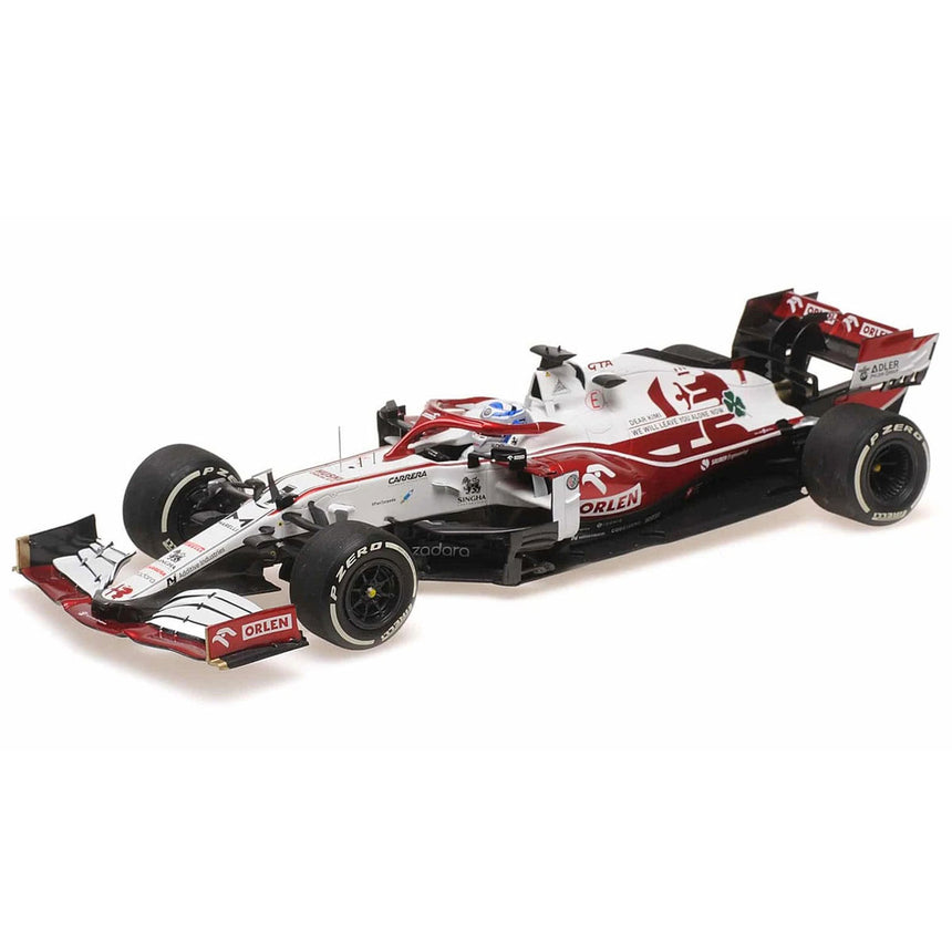 Minichamps 1:18 Scale Alfa Romeo C39 Kimi Raikkonen Abu Dhabi GP 2021