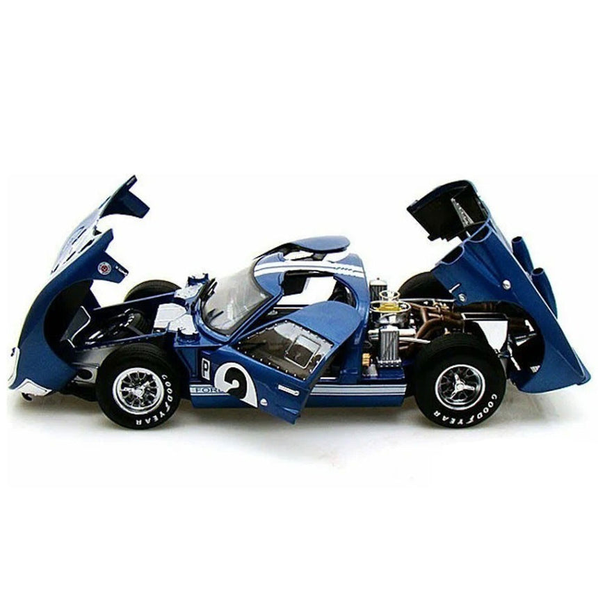Shelby Collectibles 1:18 Scale Metalic Blue 1966 Ford GT-40 MKII Model Car