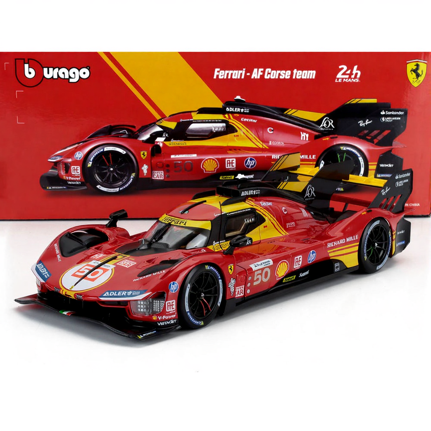 Bburago 1:18 Ferrari 499P 3.0L Turbo AF Corse #50 5th 24h Le Mans Pole Position