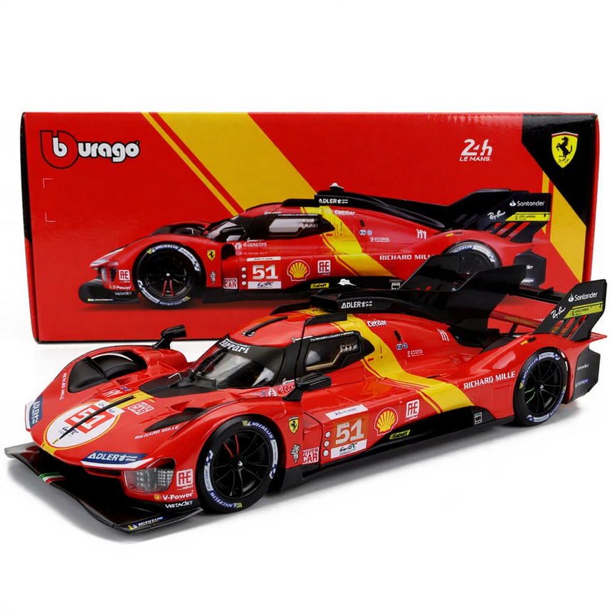 Bburago 1:18 Ferrari 499P 3.0L Turbo Team AF Corse #51 Winner 24h Le Mans 2023