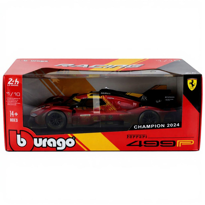 Bburago 1:18 Ferrari 499P 3.0L Turbo AF Corse #50 Winner 24h Le Mans 2024 Dirty