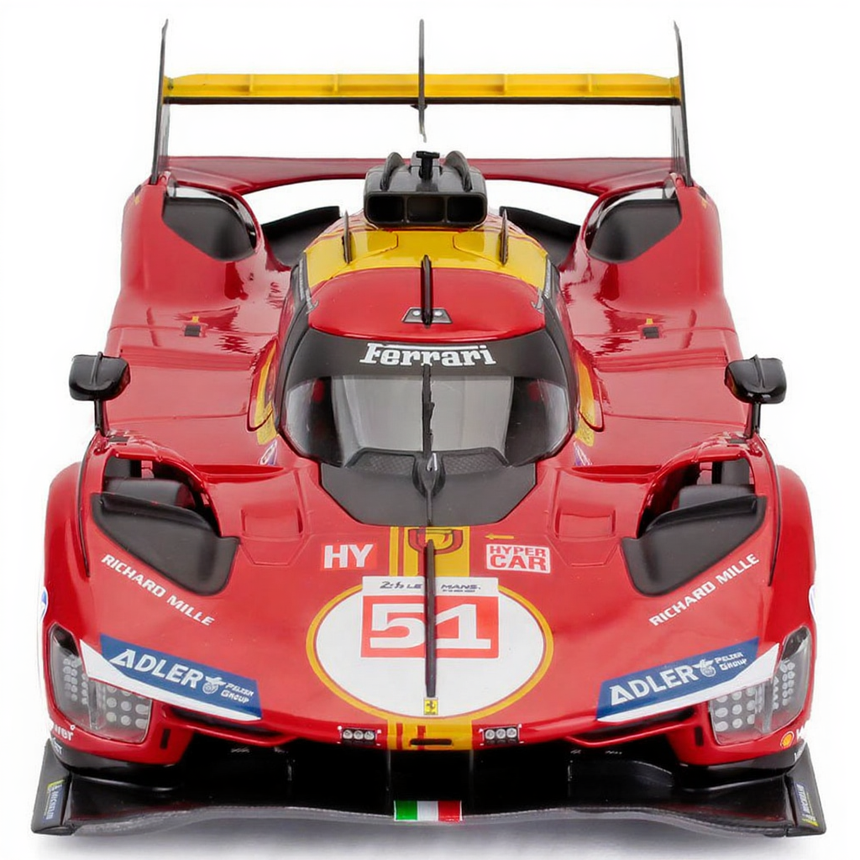 Bburago 1:18 Ferrari 499P 3.0L Turbo V6 Team AF Corse #51 3rd 24h Le Mans 2024