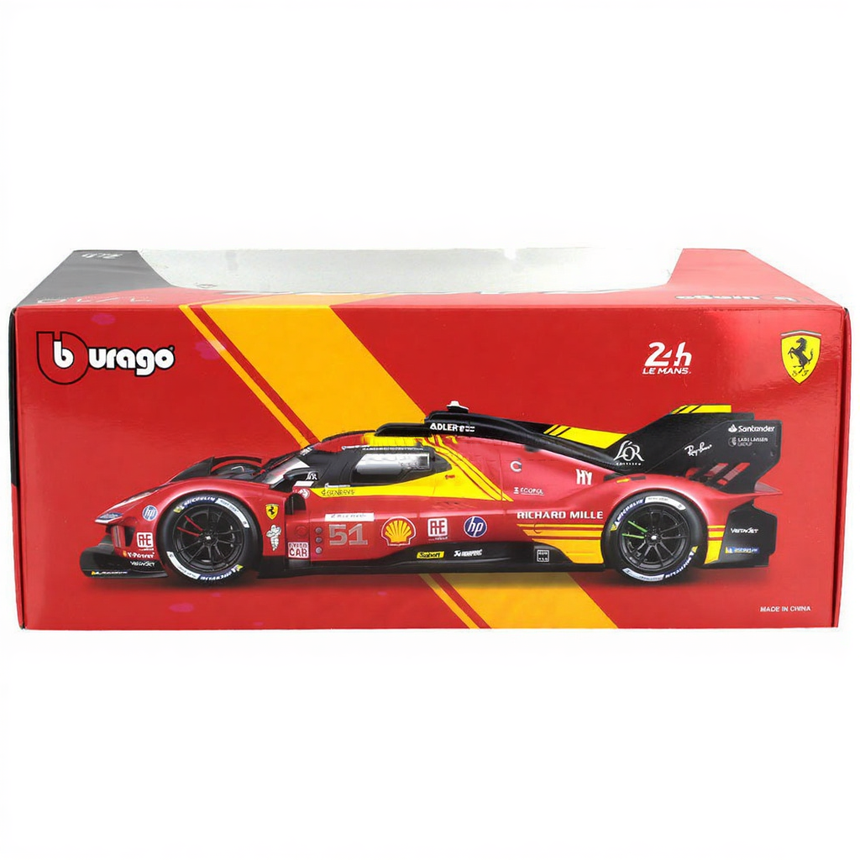 Bburago 1:18 Ferrari 499P 3.0L Turbo V6 Team AF Corse #51 3rd 24h Le Mans 2024