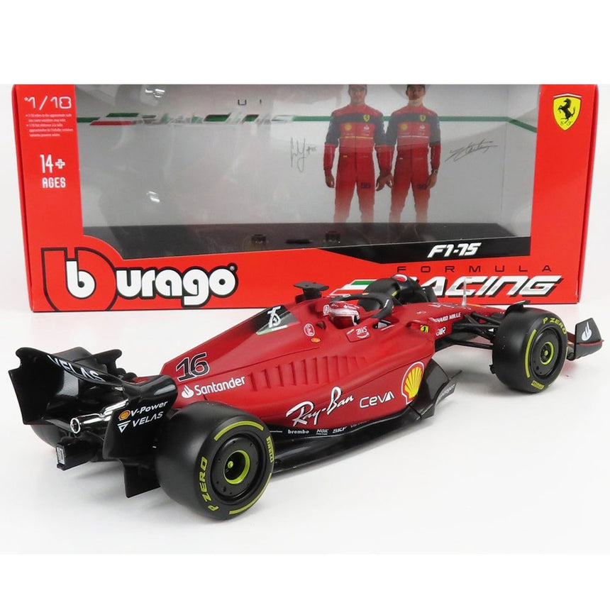 Bburago 1:18 Ferrari F1-75 Charles Leclerc #16 Season 2022 Model Car