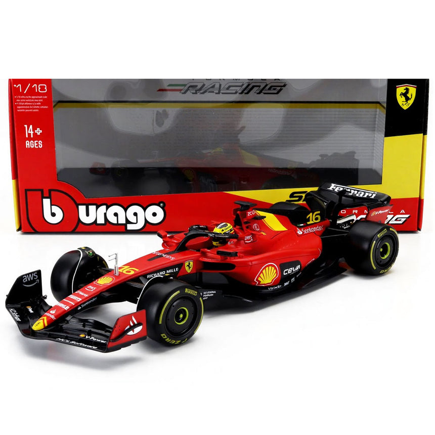 Bburago 1:18 Ferrari F1 SF-23 Charles Leclerc #16 Monza Italy GP 2023 Model Car