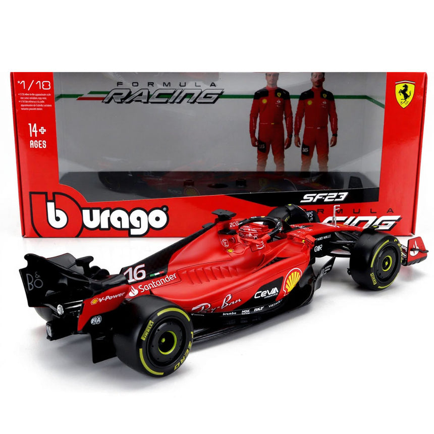 Bburago 1:18 Ferrari F1 SF23 Charles Leclerc #16 SEASON 2023 Model Car
