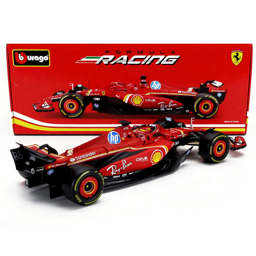 Burago 1:18 Ferrari F1 SF24 Charles Leclerc #16 Season 2024 Model Car