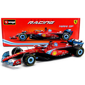 Bburago 1:18 Ferrari F1 SF24 Charles Leclerc #16 Miami GP 2024 Model Car