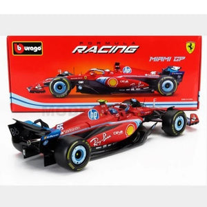Bburago 1:18 Ferrari F1 SF24 Carlos Sainz #55 Miami GP 2024 Diecast Model Car