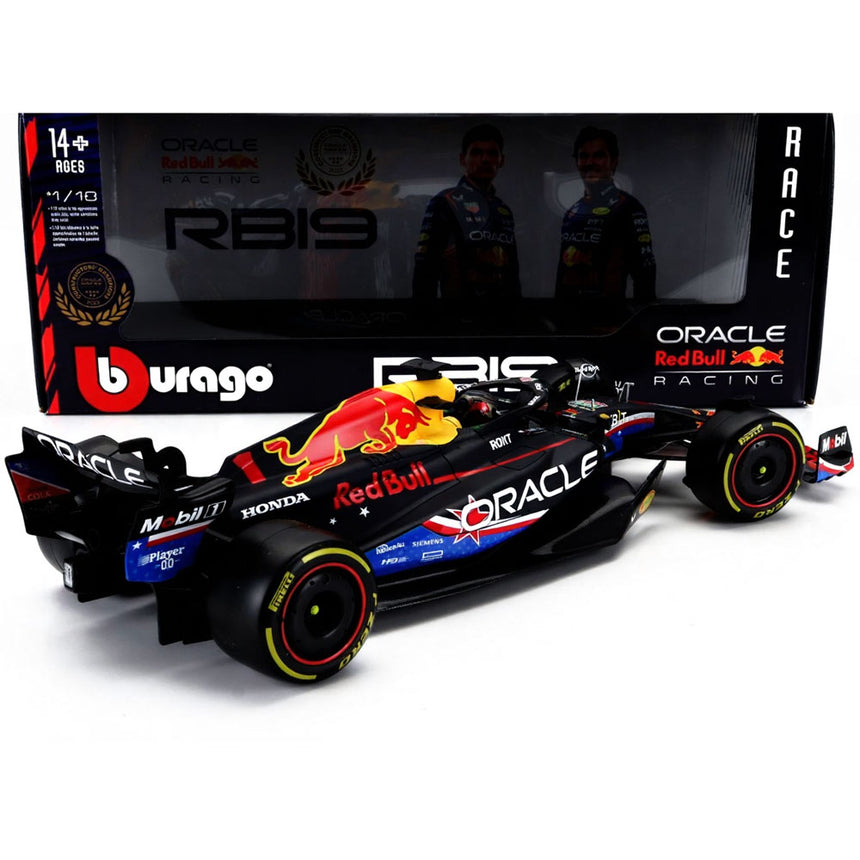 Bburago 1:18 Red Bull F1 RB19 Max Verstappen #1 Winner Austin GP 2023 Model Car