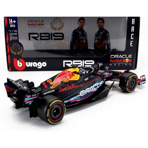 Bburago 1:18 Red Bull F1 RB19 Max Verstappen #1 Winner Miami GP 2023 Model Car