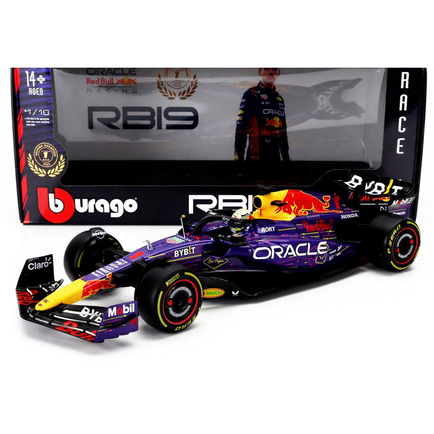 Bburago 1:18 Red Bull F1 RB19 Max Verstappen #1 WINNER VEGAS GP 2023 Model Car