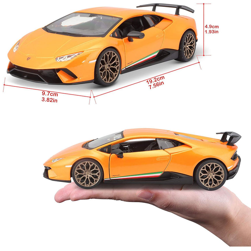 Bburago 1:24 Lamborghini Huracan Performante | Orange Model Car