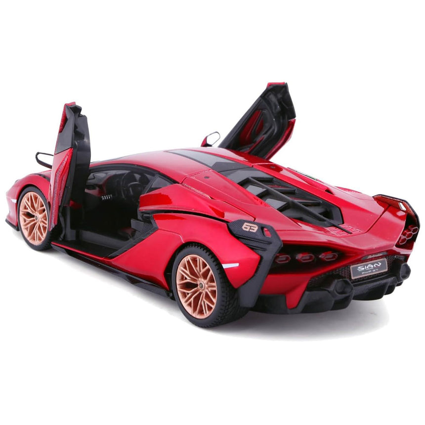 Bburago 1:24 Lamborghini Sian FKP 37 | Red Model Car