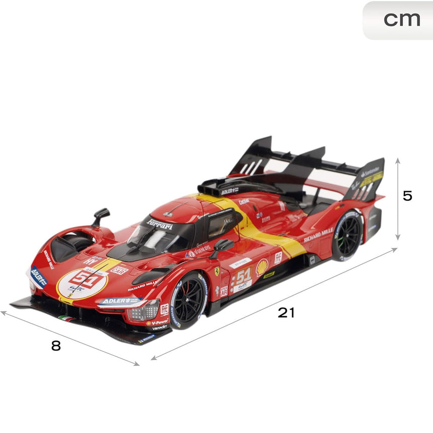Bburago 1/24 Ferrari 499P Hypercar #51 Die Cast Model Car