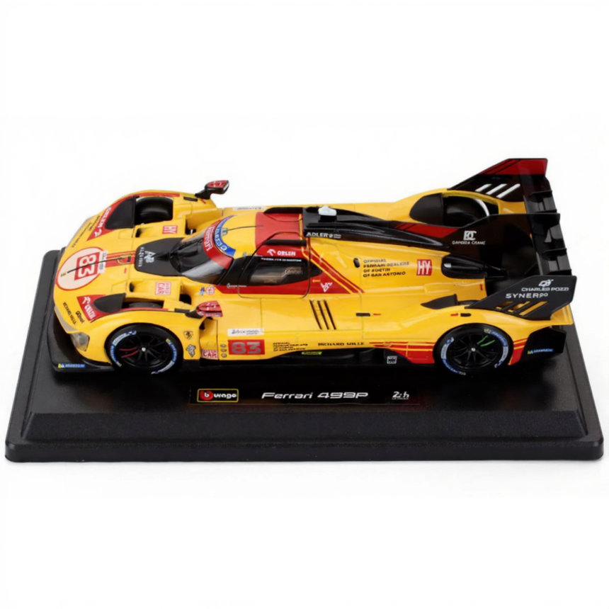 Bburago 1:24 Ferrari 499P 3.0L Turbo V6 Team AF Corse #83 24h Le Mans 2024