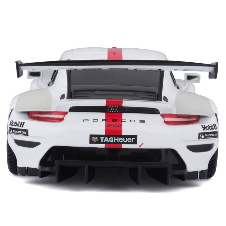 Bburago 1/24 Porsche 911 RSR Motorsport White Livery Diecast Model Car