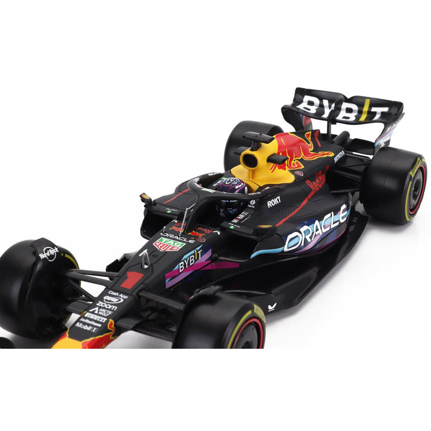 Bburago 1:24 Red Bull F1 RB19 Max Verstappen #1 Miami 2023 Display Case Model