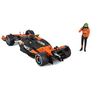 Bburago 1:24 McLaren MCL38 Miami Grand Prix 2024 Lando Norris Model Car With Figure