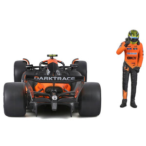 Bburago 1:24 McLaren MCL38 Miami Grand Prix 2024 Lando Norris Model Car With Figure