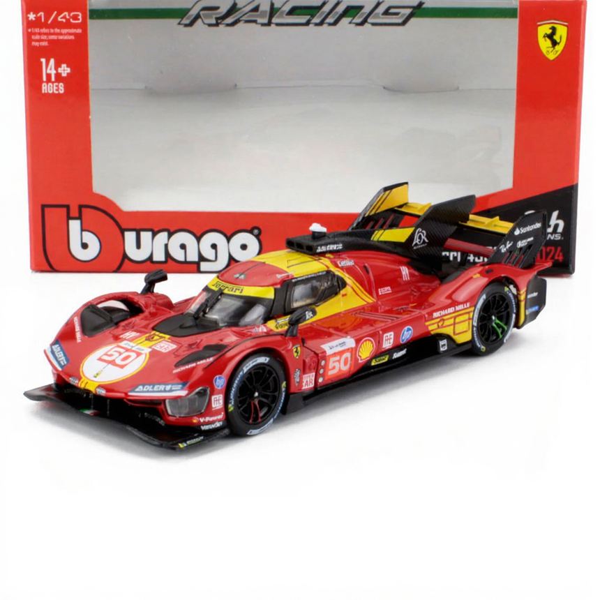 Bburago 1:43 Ferrari 499P 3.0L Turbo Team AF Corse #50 Winner 24h Le Mans 2024