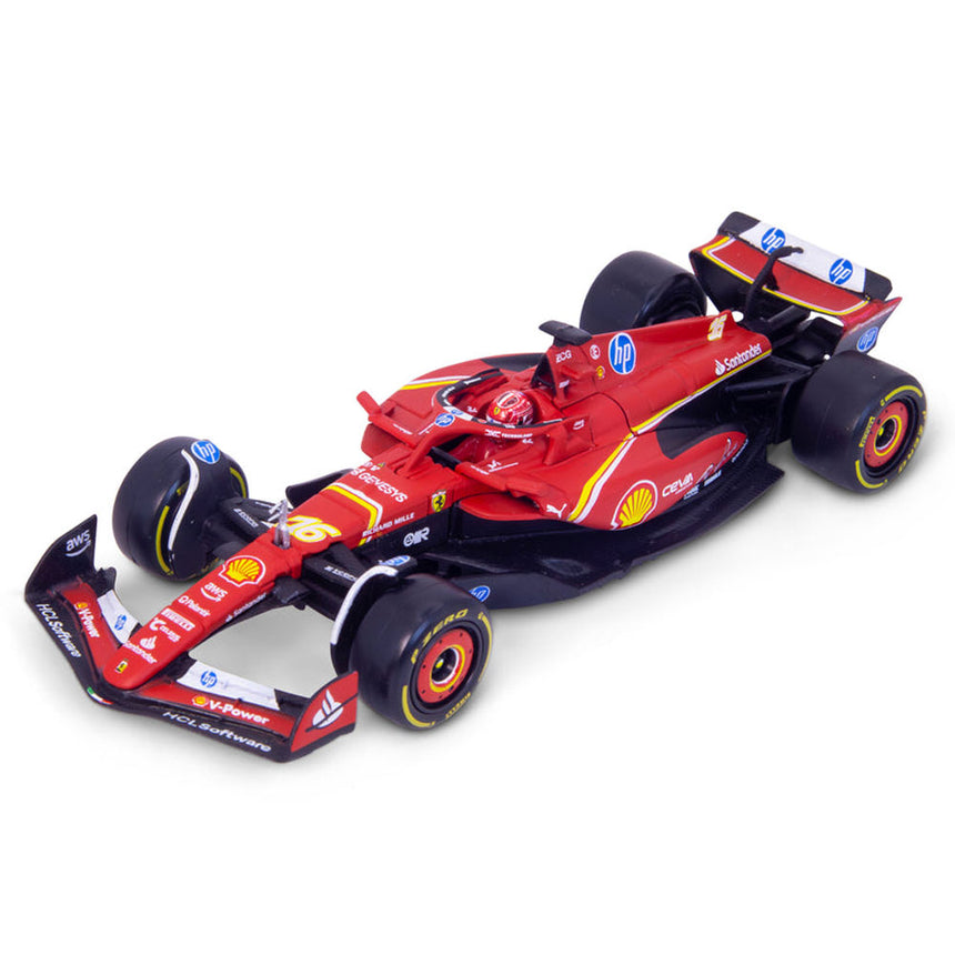 Burago 1:43 Ferrari F1 Team SF24 2024 Charles Leclerc #16 Model Car