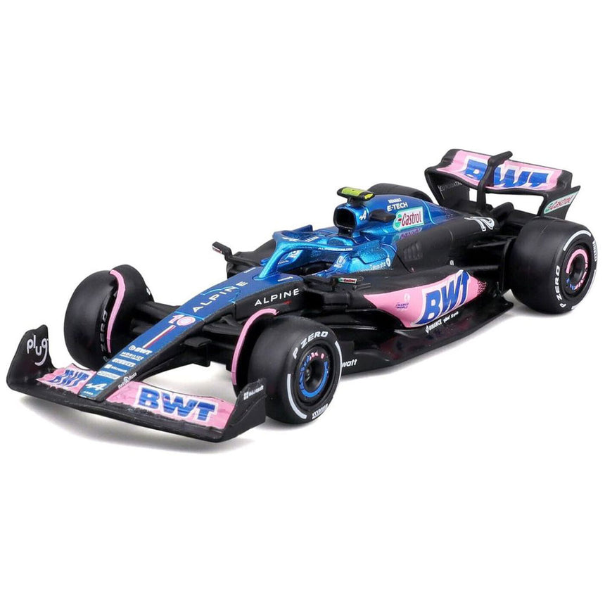 Bburago 1:43 Scale Die‑Cast BWT Alpine A523 2023 F1 Car #10 Pierre Gasly - Window Box
