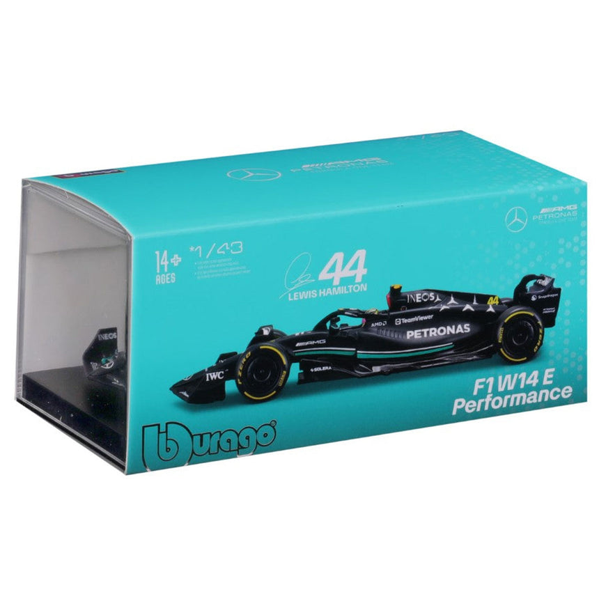 Bburago 1/43 Mercedes AMG Petronas 2023 #44 Lewis Hamilton Display Case Model