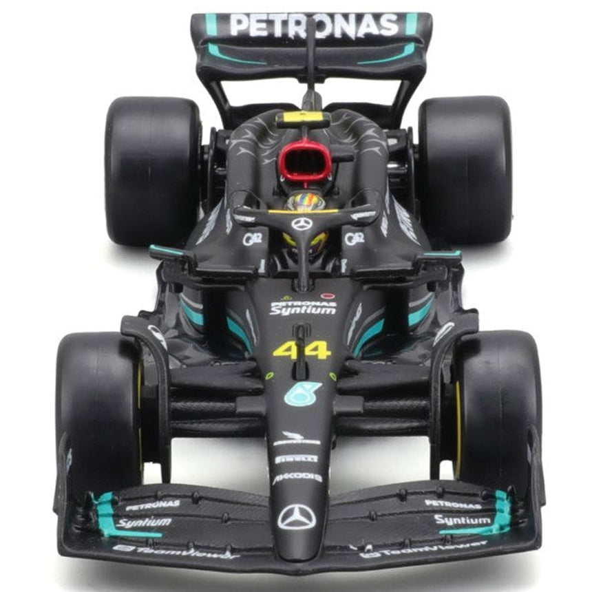 Bburago 1/43 Mercedes AMG Petronas 2023 #44 Lewis Hamilton Display Case Model