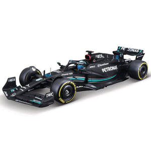 Burago 1:43 Mercedes AMG Petronas 2023 #63 George Russel Display Case Model Car