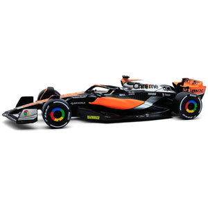Bburago 1:43 Scale Die‑Cast McLaren MCL60 2023 British GP F1 Car #81 Oscar Piastri - Window Box