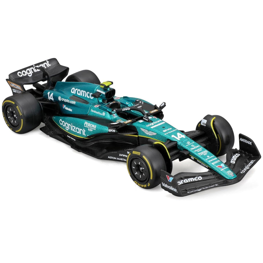 Bburago 1:43 Scale Aston Martin F1 AMR23 Fernando Alonso Model Car