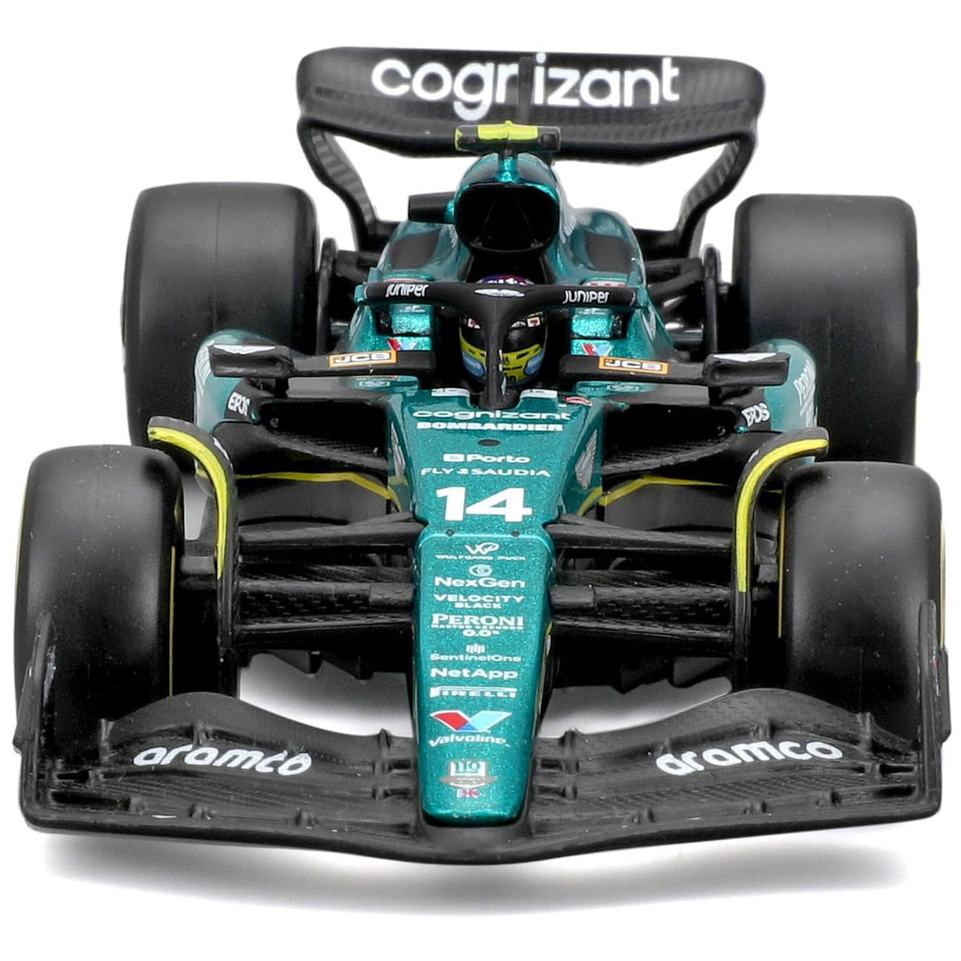Bburago 1:43 Aston Martin F1 AMR23 Fernando Alonso Model Car With Helm ...
