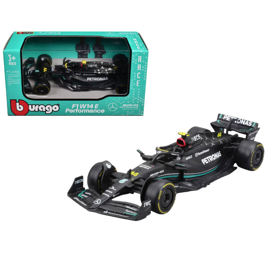Burago 1/43 Mercedes AMG Petronas F1 Team Lewis Hamilton Window Box Model