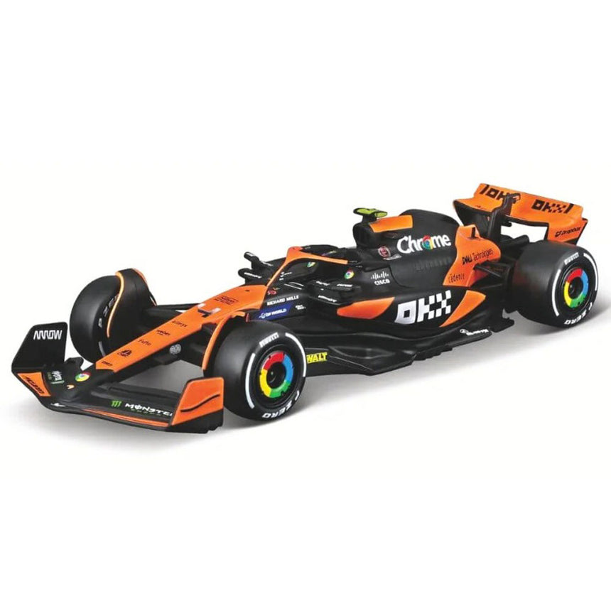 Bburago 1/43 McLaren F1 Team Lando Norris #4 Model Car Window Box