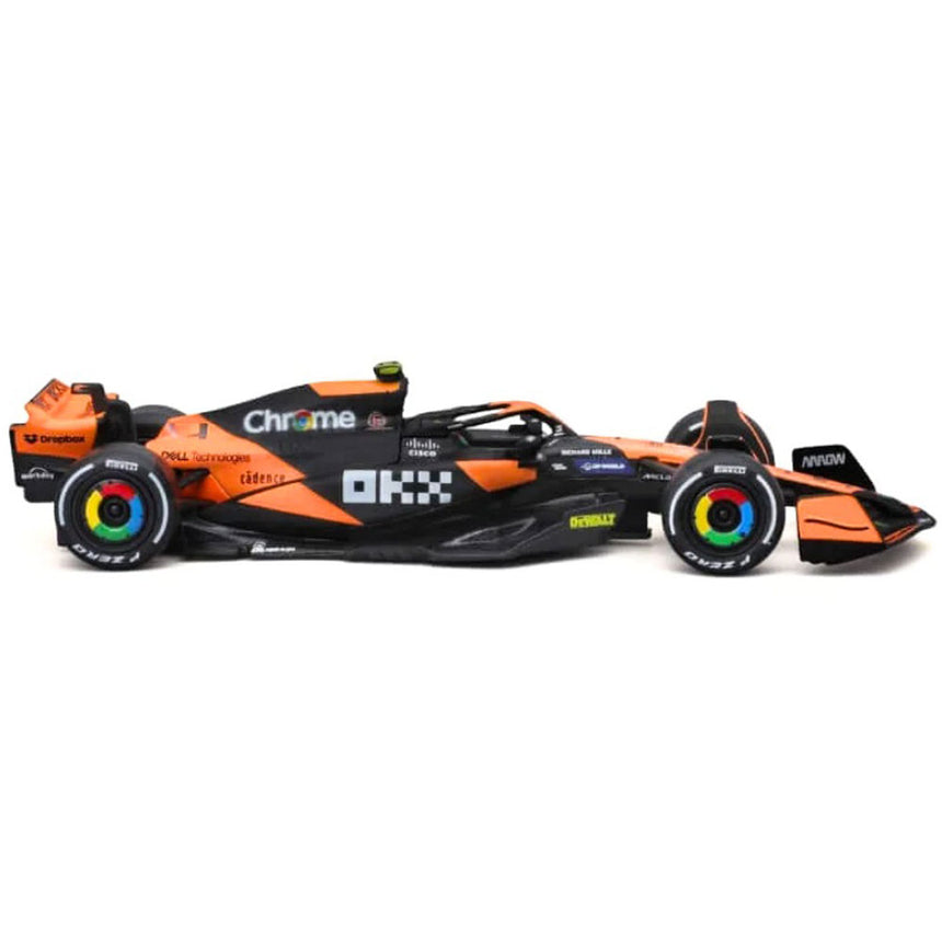 Bburago 1/43 McLaren F1 Team Lando Norris #4 Model Car Window Box