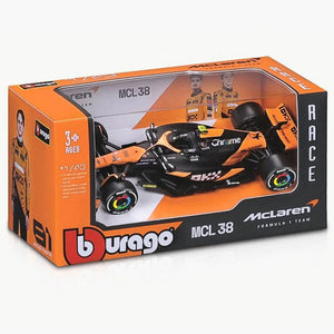 Bburago 1/43 McLaren F1 Team Lando Norris #4 Model Car Window Box