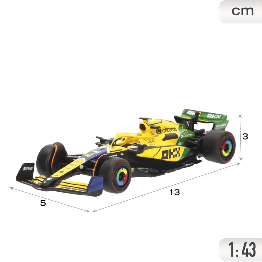 1:43 Burago Mclaren Senna F1 MCL38 Monaco Grand Prix 2024 Diecast Car Model