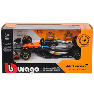 Burago 1:43 Scale McLaren MCL39 British GP 2025 #4 Lando Norris Model Car