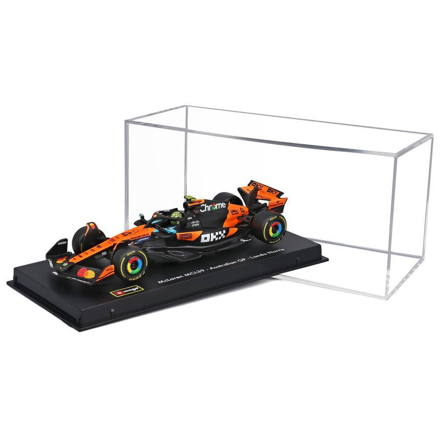 Burago 1:43 Scale McLaren MCL39 #4 Lando Norris Display Case Model Car
